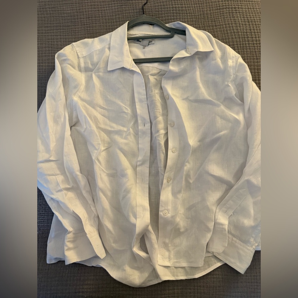 Tommy Bahama Linen White Women's Button Down Shirt